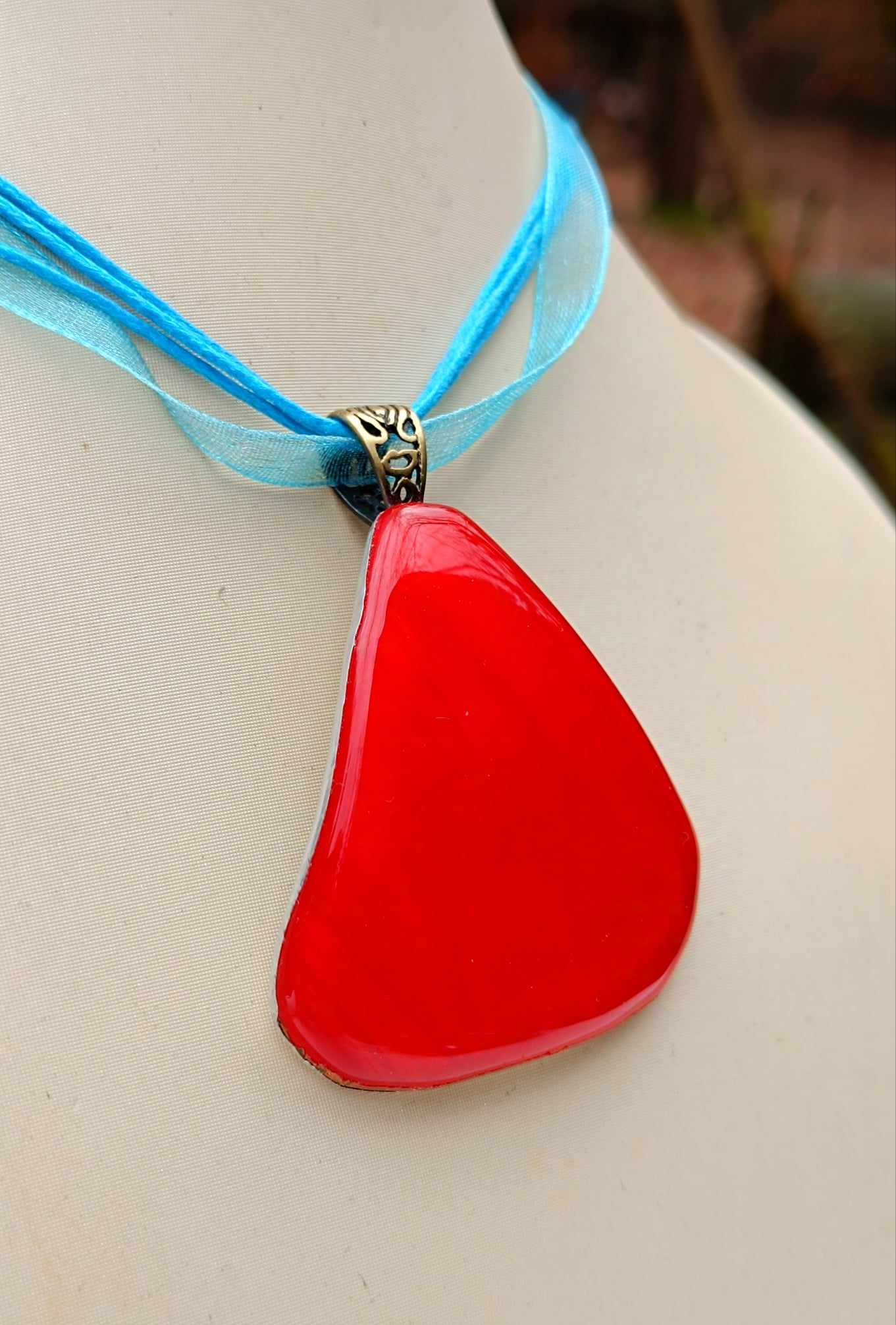Płomień na sercu - wisiorek - zawieszka