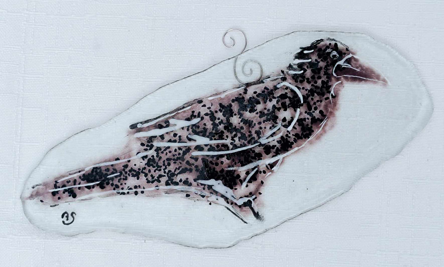 Kruk - zawieszka ze szkła