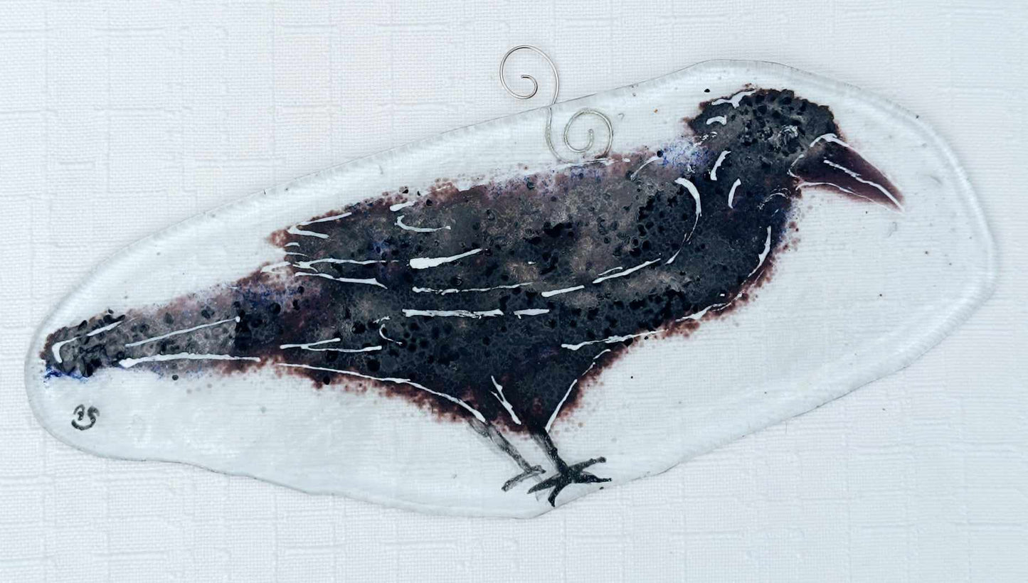 Kruk - zawieszka ze szkła