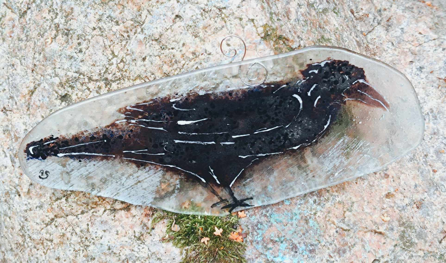 Kruk - zawieszka ze szkła