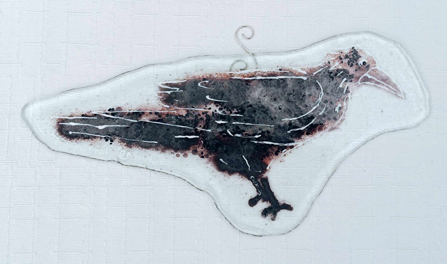 Kruk - zawieszka ze szkła