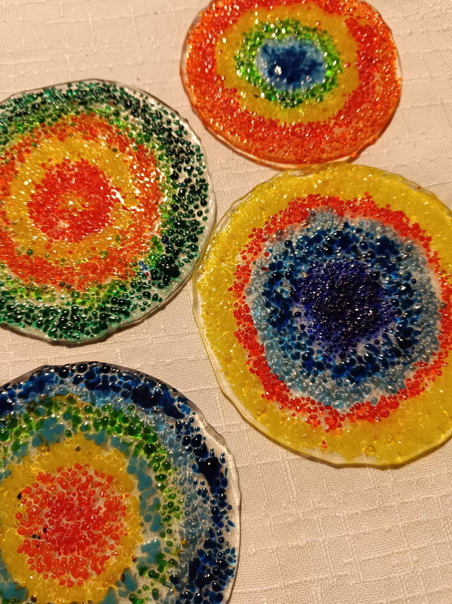 Podkładki pod kubki - słońce w jeziorze