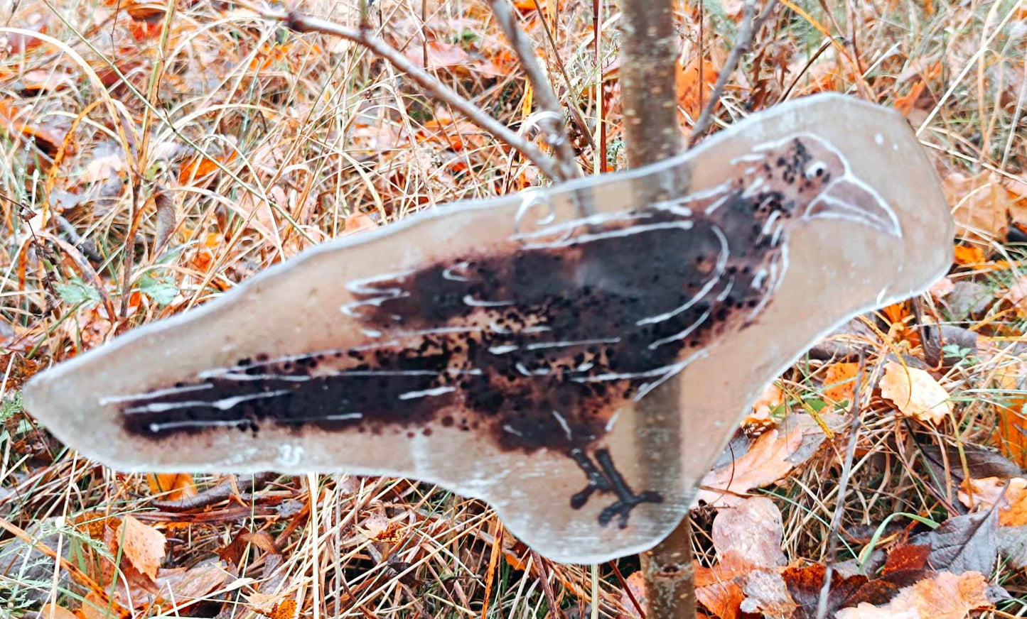 Kruk - zawieszka ze szkła