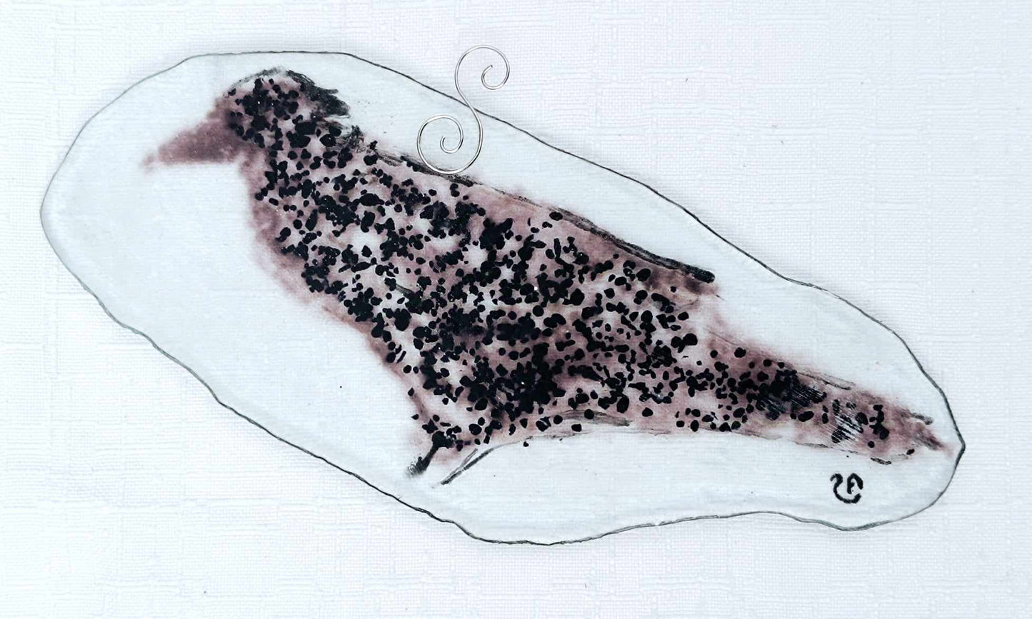 Kruk - zawieszka ze szkła