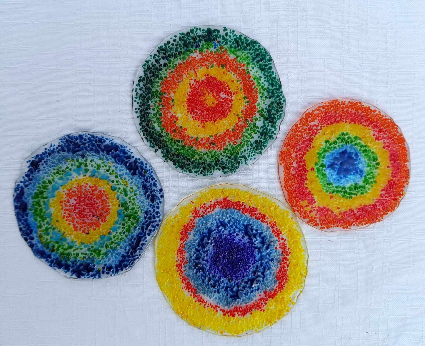 Podkładki pod kubki - słońce w jeziorze